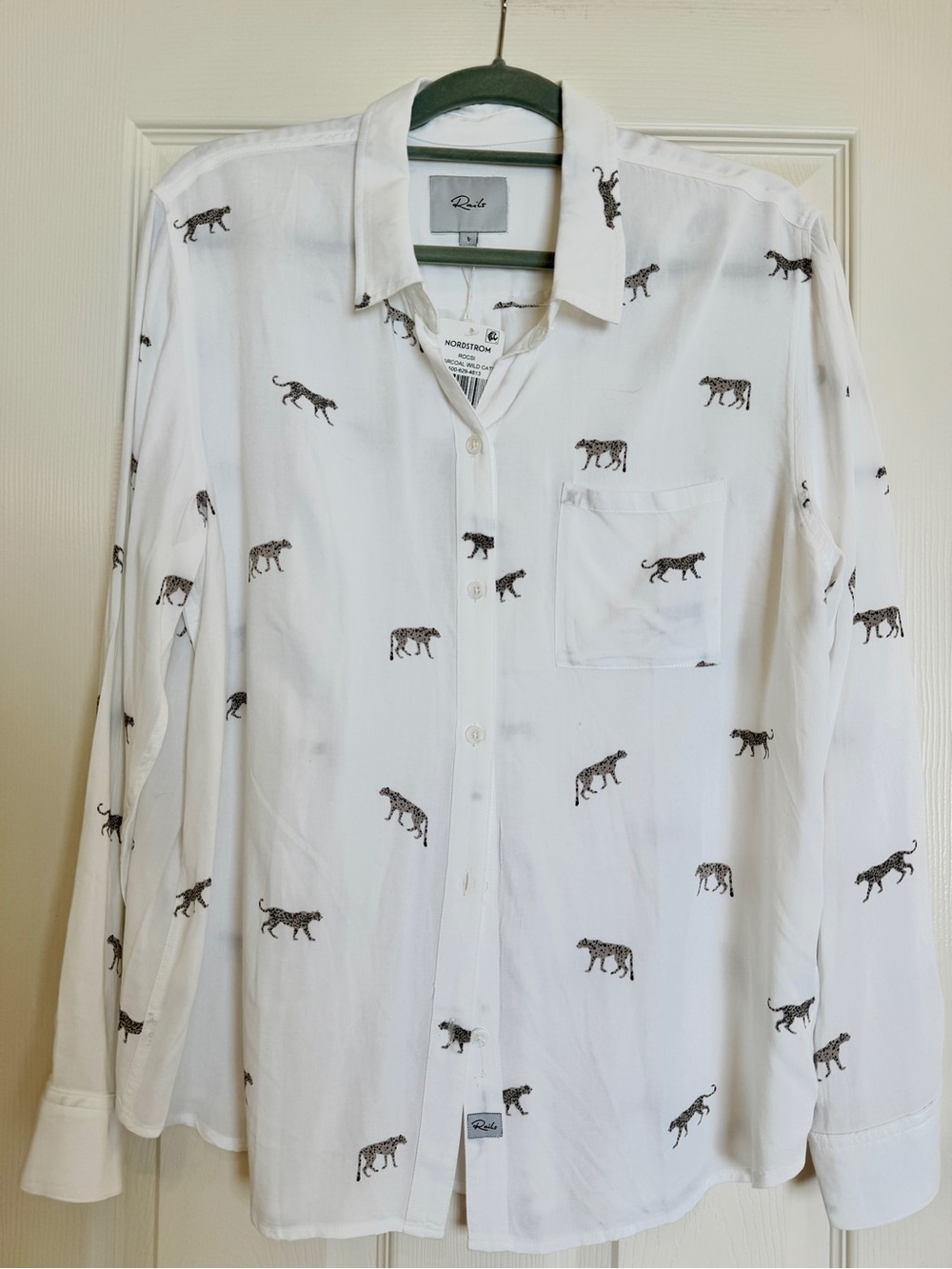 Rails NWT Rosci Shirt in Charcoal Wild Cats - Size Large